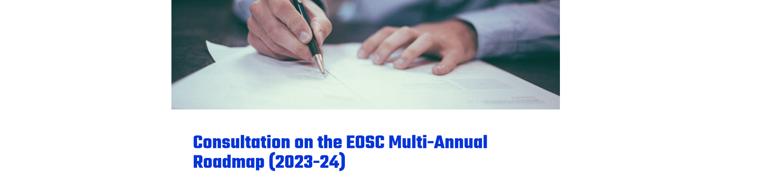 EOSC Association launched a consultation for the Multi-Annual Roadmap