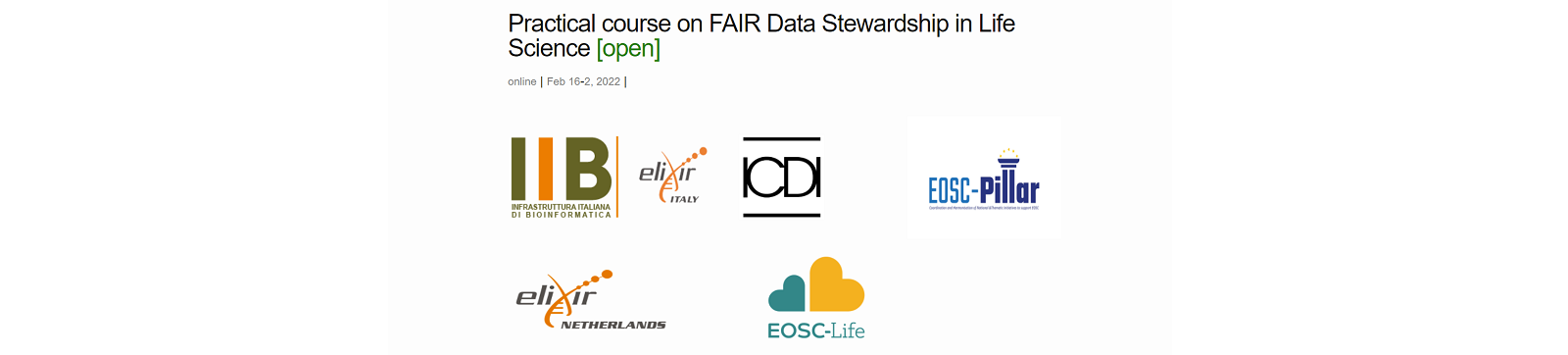 Practical course on FAIR Data Stewardship in Life Science
